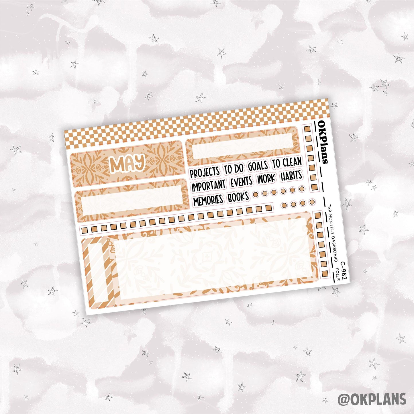 7x9 EC Toile Monthly Dashboard // Functional