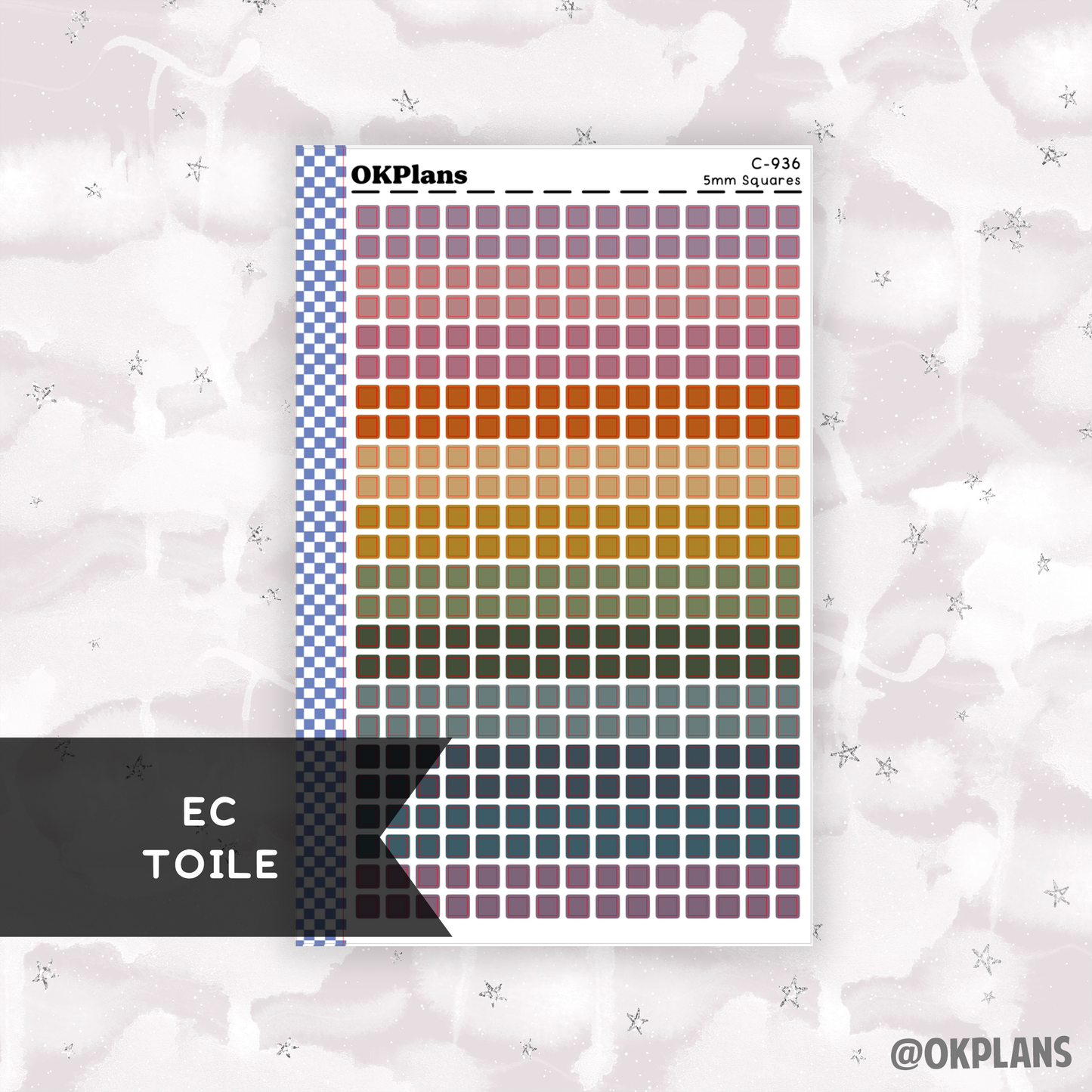 5mm Squares // Multicolor Functional