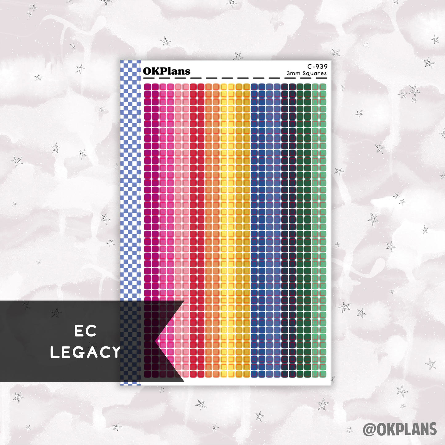3mm Squares // Multicolor Functional
