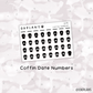 Coffin Date Numbers // 0191 // Foiled Functional