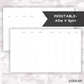 A5Wide Vertical Split Planner // Digital Download // Writing Paper, Study Note Template, Lecture Notes Taking