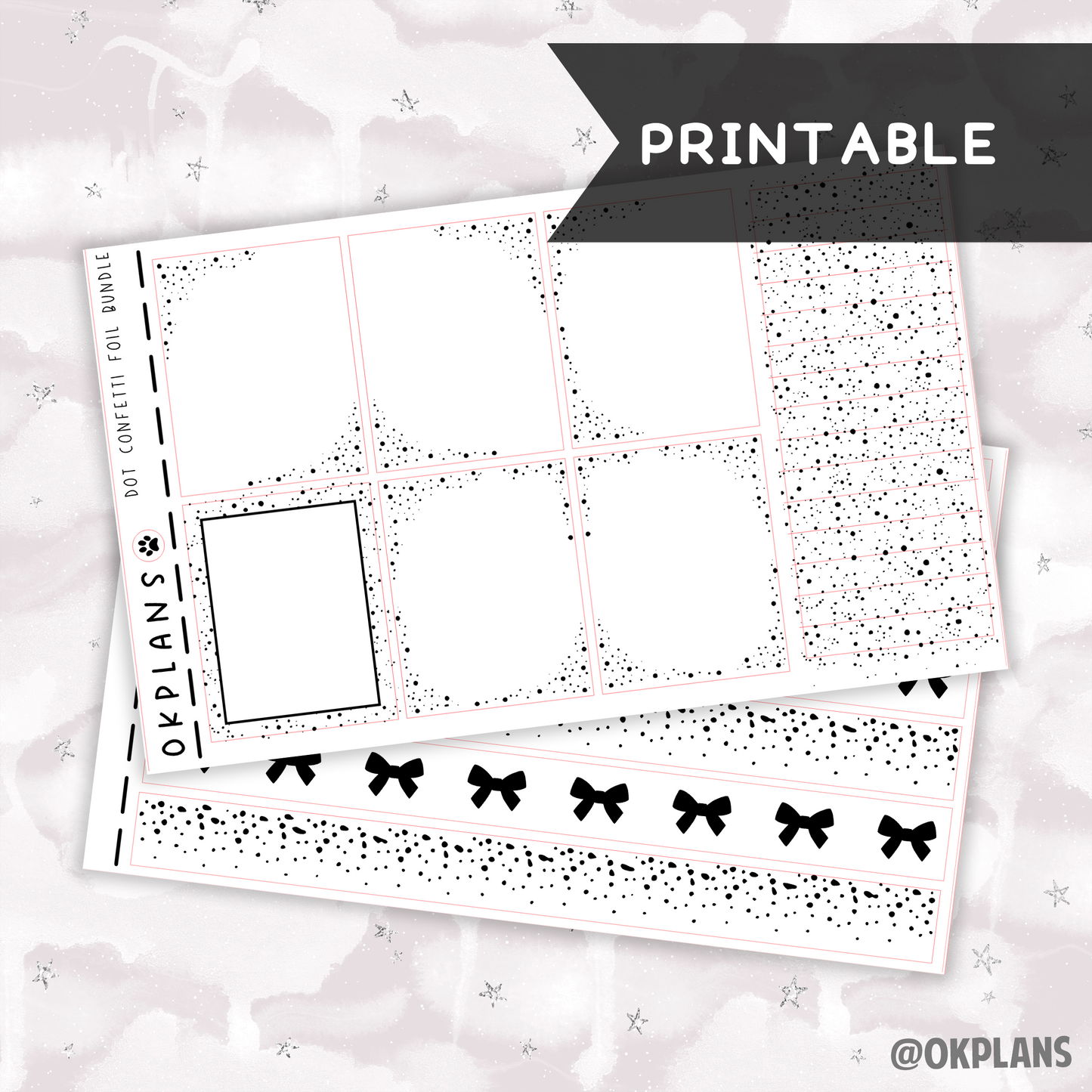 Dot Confetti // Printable // Foil Bundle