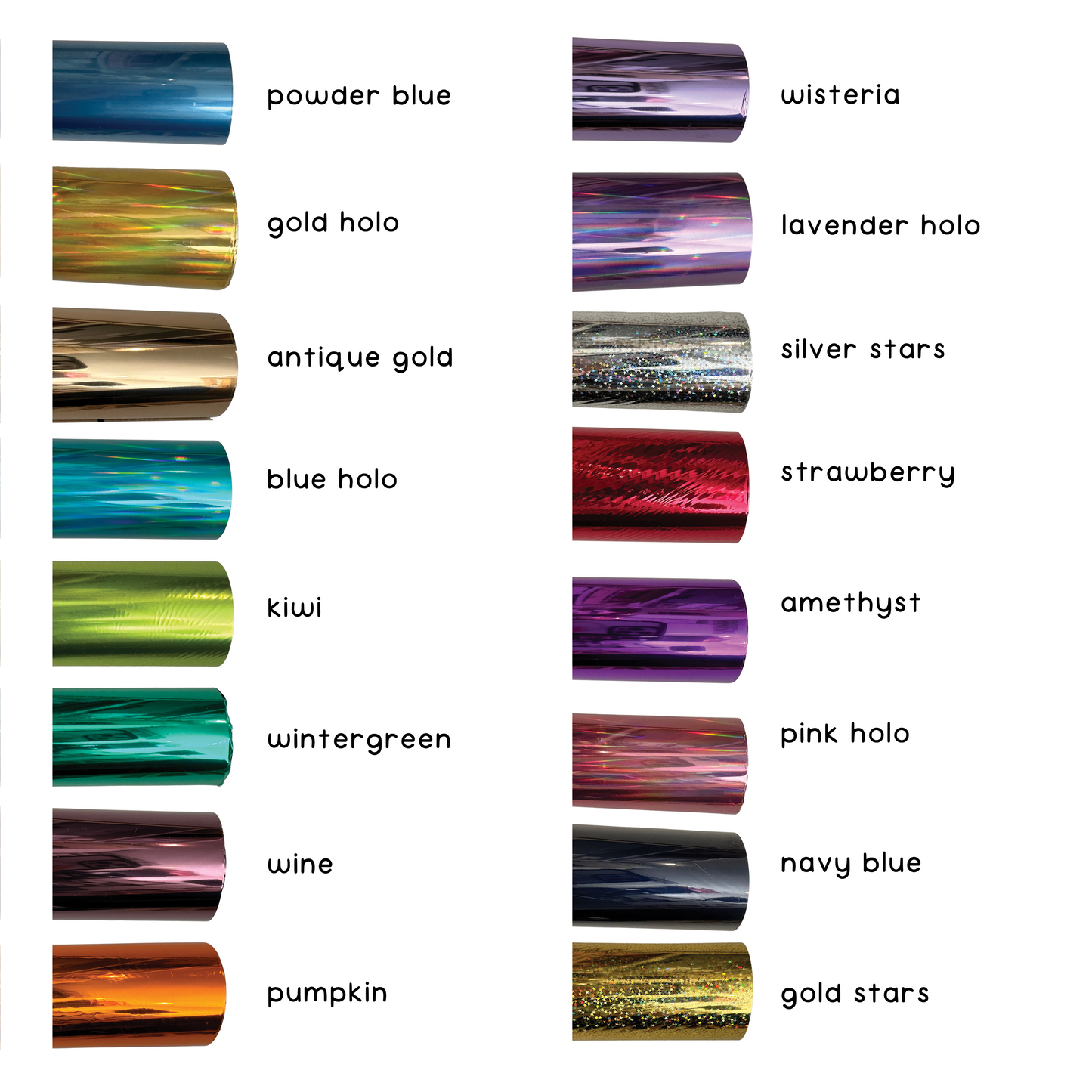 Foil Swatches // Foiled