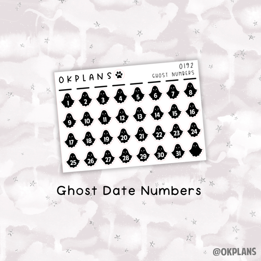 Ghost Date Numbers // 0192 // Foiled Functional