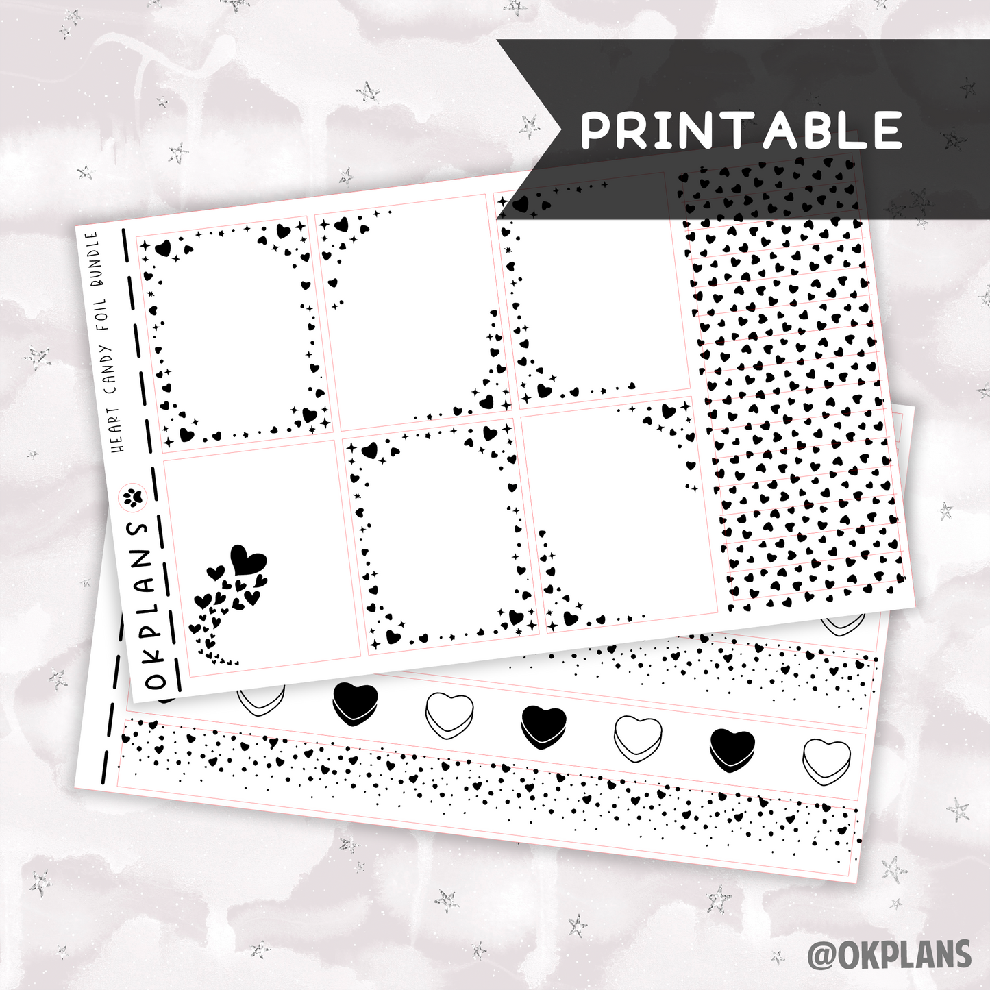 Heart Candy // Printable // Foil Bundle