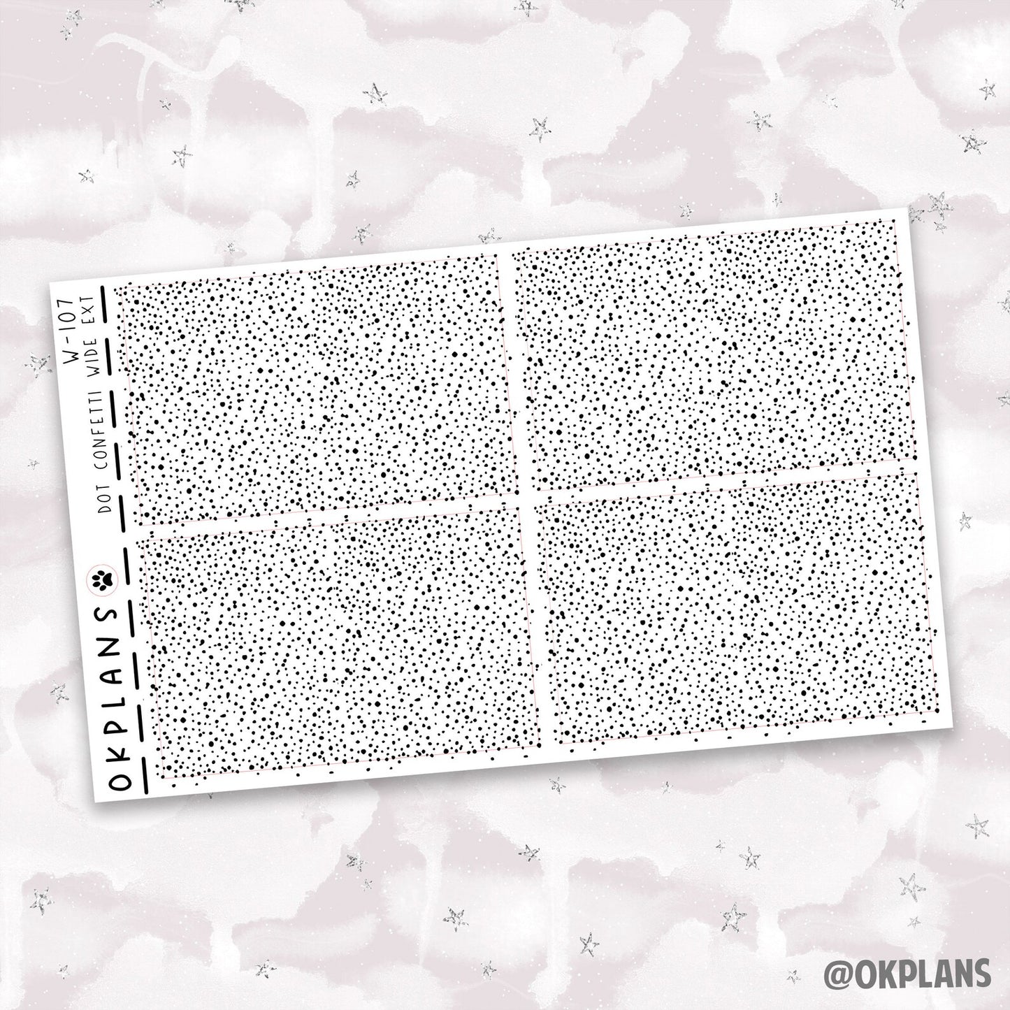 Dot Confetti WIDE BOX EXTENDER // W-107 // Foiled