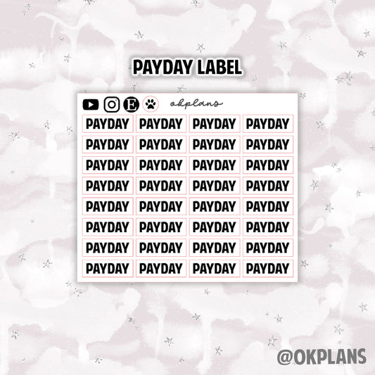 Payday Label // 0351 // Foiled Functional