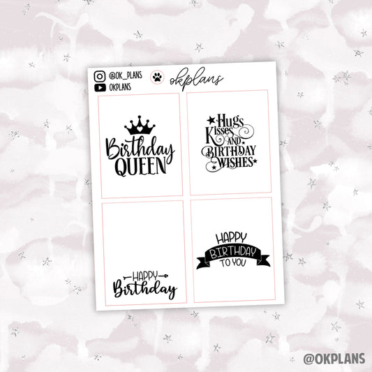 Birthday Overlay // 0054 // Foiled