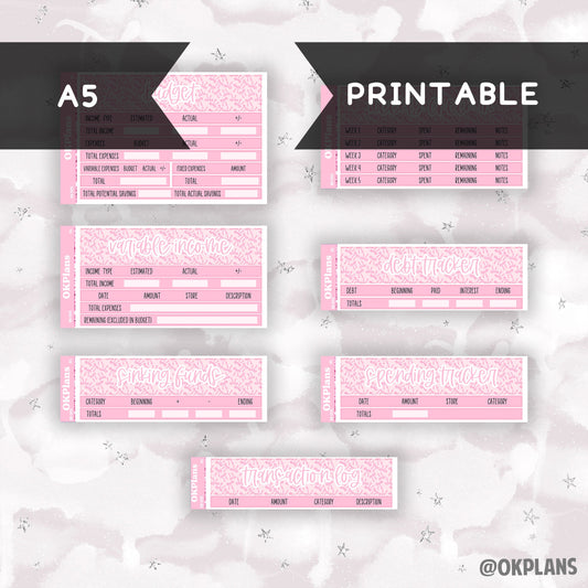 BK-005 // A5 // Printable // Budget Kit