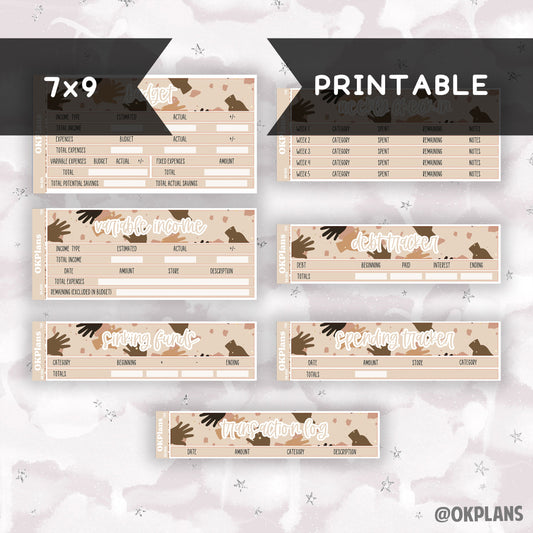 BK-006 // 7x9 // Printable // Budget Kit