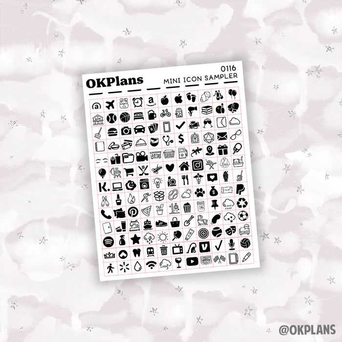 Mini Icon Sampler // 0116 // Foiled Icons