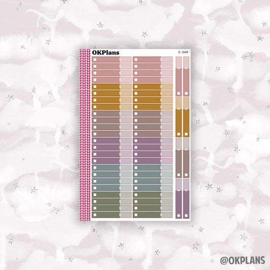 8.5x11 Expense Labels // EC Multi // C-349 // Multicolor Functional