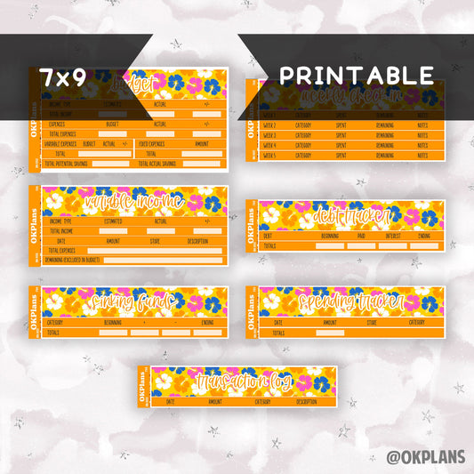BK-002 // 7x9 // Printable // Budget Kit