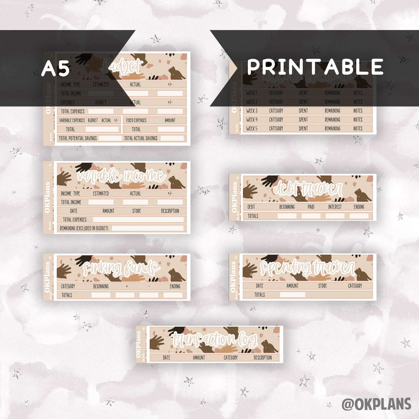 BK-006 // A5 // Printable // Budget Kit