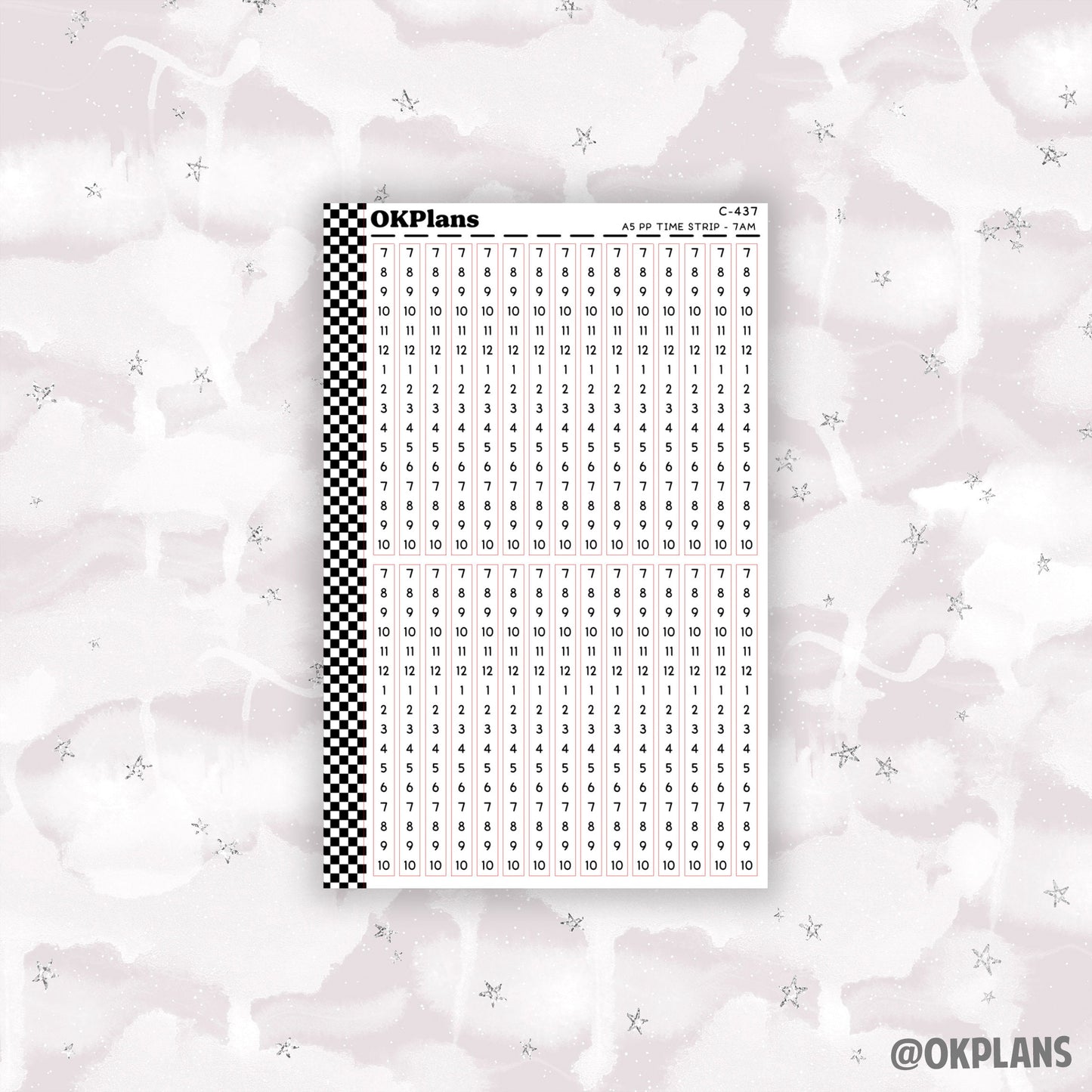 A5 PP Daily Time Strips // C-253 or C-254 or C-282 or C-437 or C-238 or C-239 // Functional
