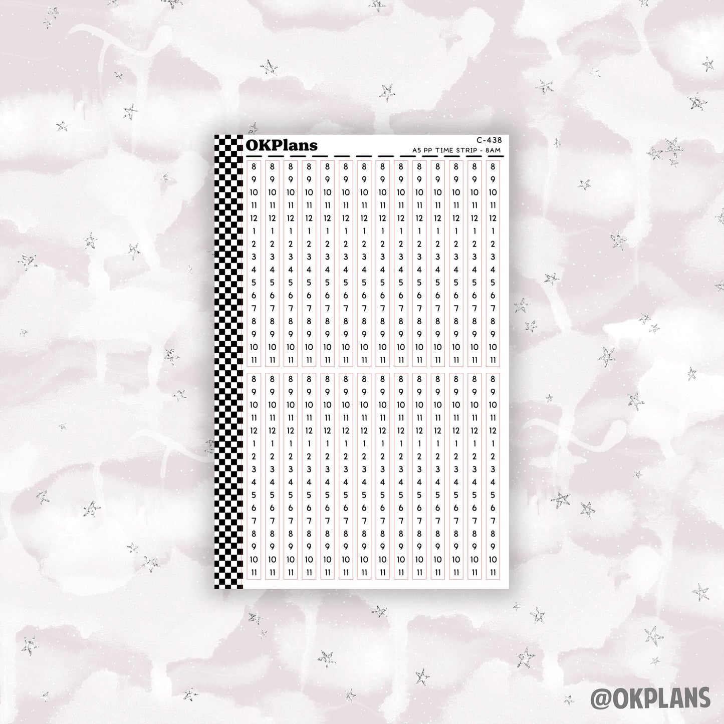A5 PP Daily Time Strips // C-253 or C-254 or C-282 or C-437 or C-238 or C-239 // Functional