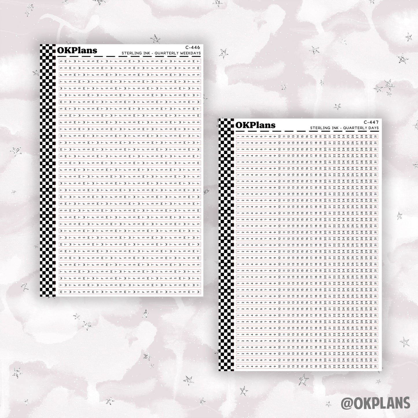 Sterling Ink Quarterly Strips // C-446 or C-447 // Functional