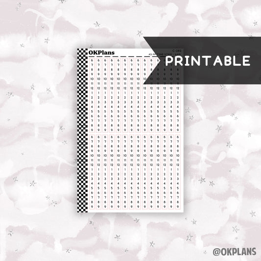 A5 PP Daily Time Strips - 6AM // Printable  // C-282 // Functional