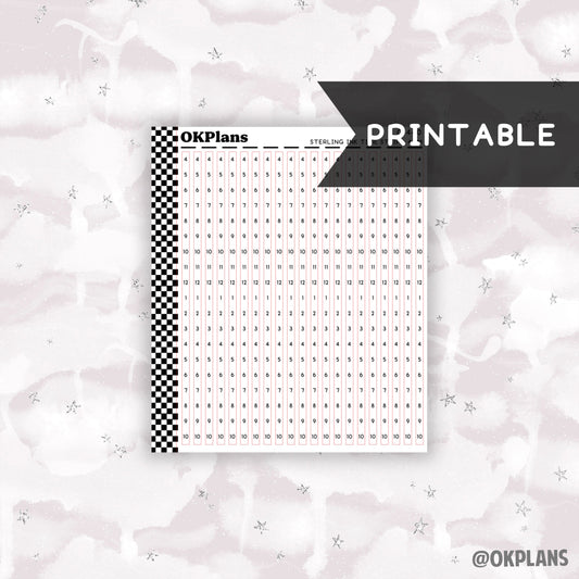 Sterling Ink Time Strips - 4AM // Printable  // C-440 // Functional