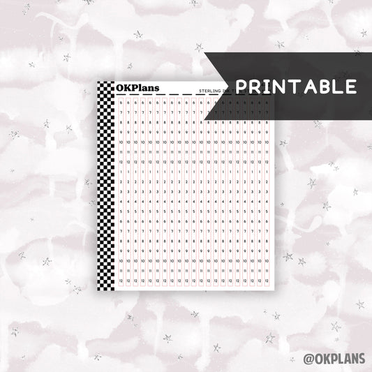 Sterling Ink Time Strips - 6AM // Printable  // C-442 // Functional