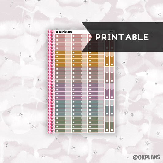 A5 Expense Labels // Printable // Bold Blooms // C-358 // Multicolor Functional