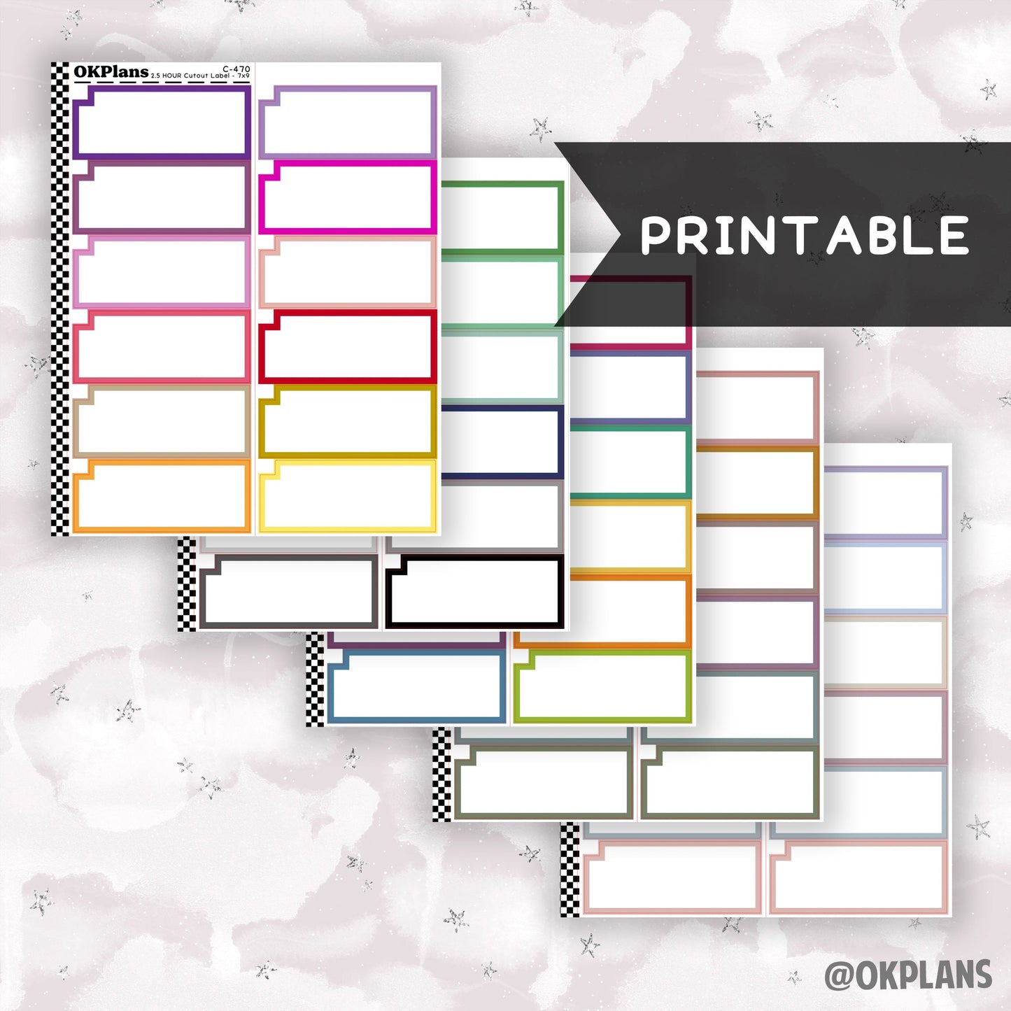 2.5 HR Cutout Label // Printable // EC 7x9 Daily Duo