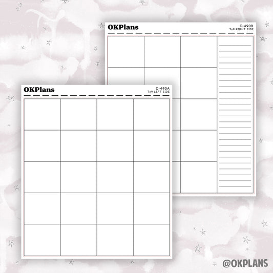 7x9 Create Your Own Monthly // C-490 // Functional