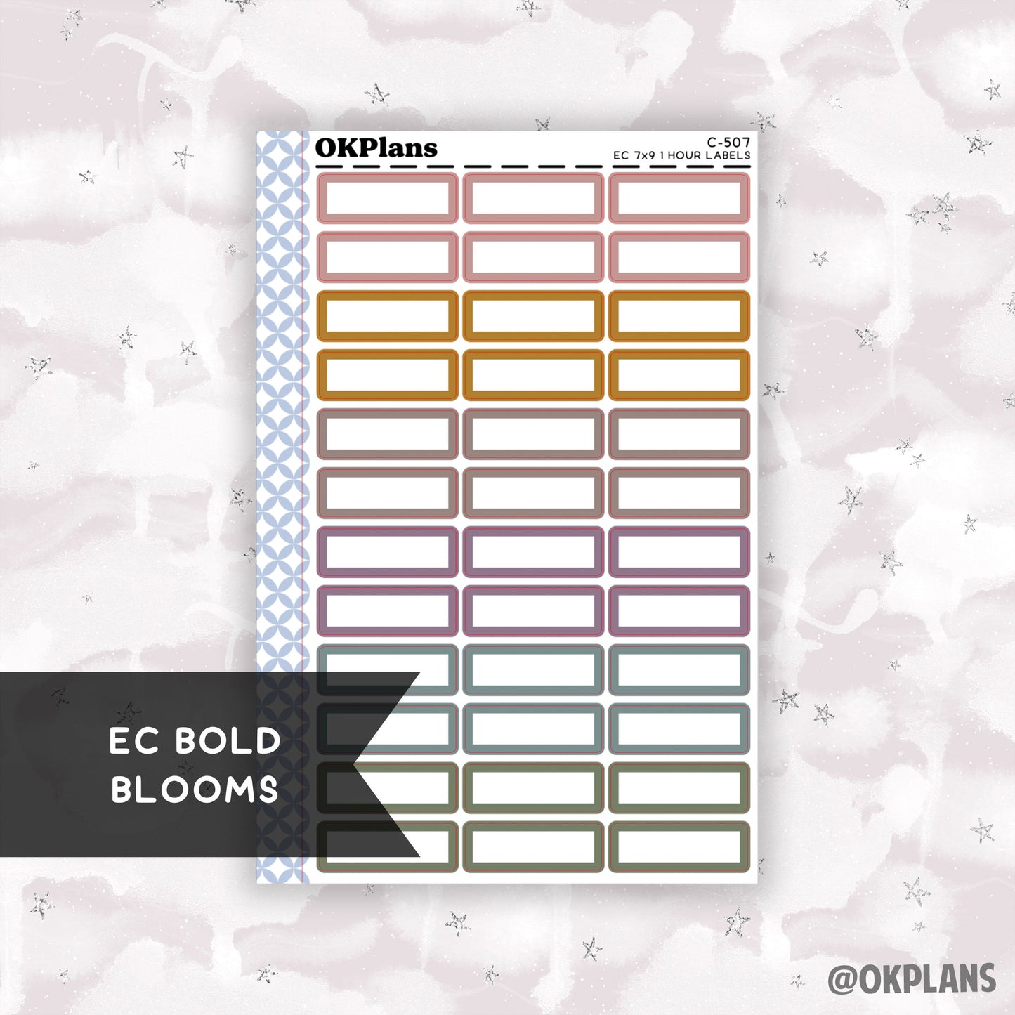 1 HR 7x9 EC Labels // EC Bold Blooms // C-507 // Multicolor Functional