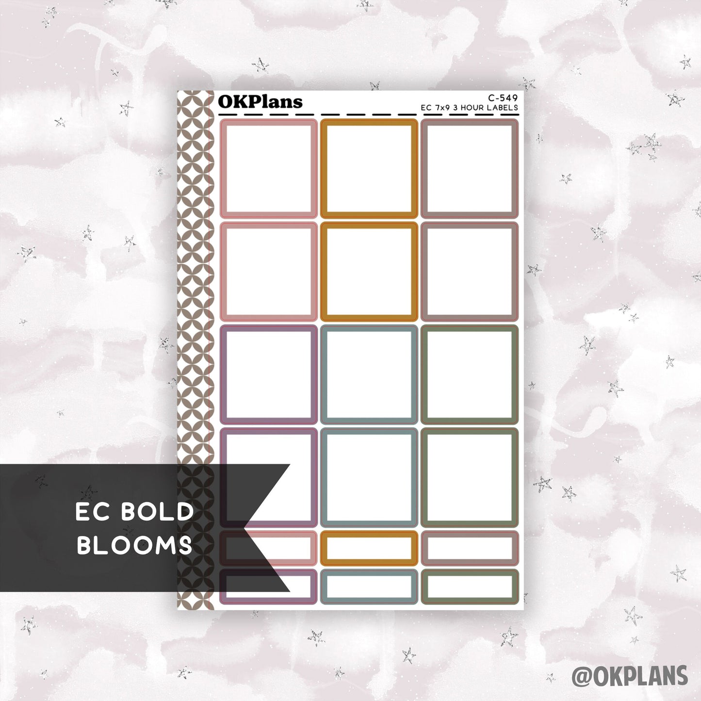 3 HR 7x9 EC Labels // EC Bold Blooms // C-549 // Multicolor Functional