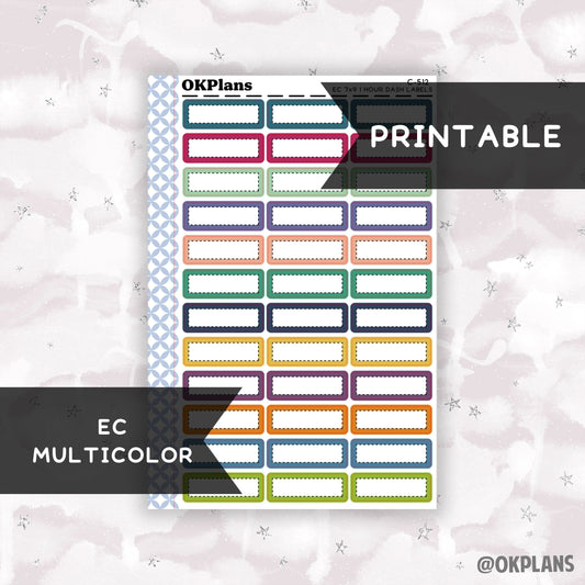 1 HR 7x9 EC Dash Labels // EC Multicolor // Printable // C-512 // Multicolor Functional