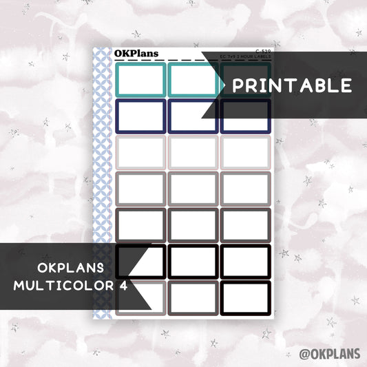 2 HR 7x9 EC Labels // Multicolor 4 // Printable // C-529 // Multicolor Functional