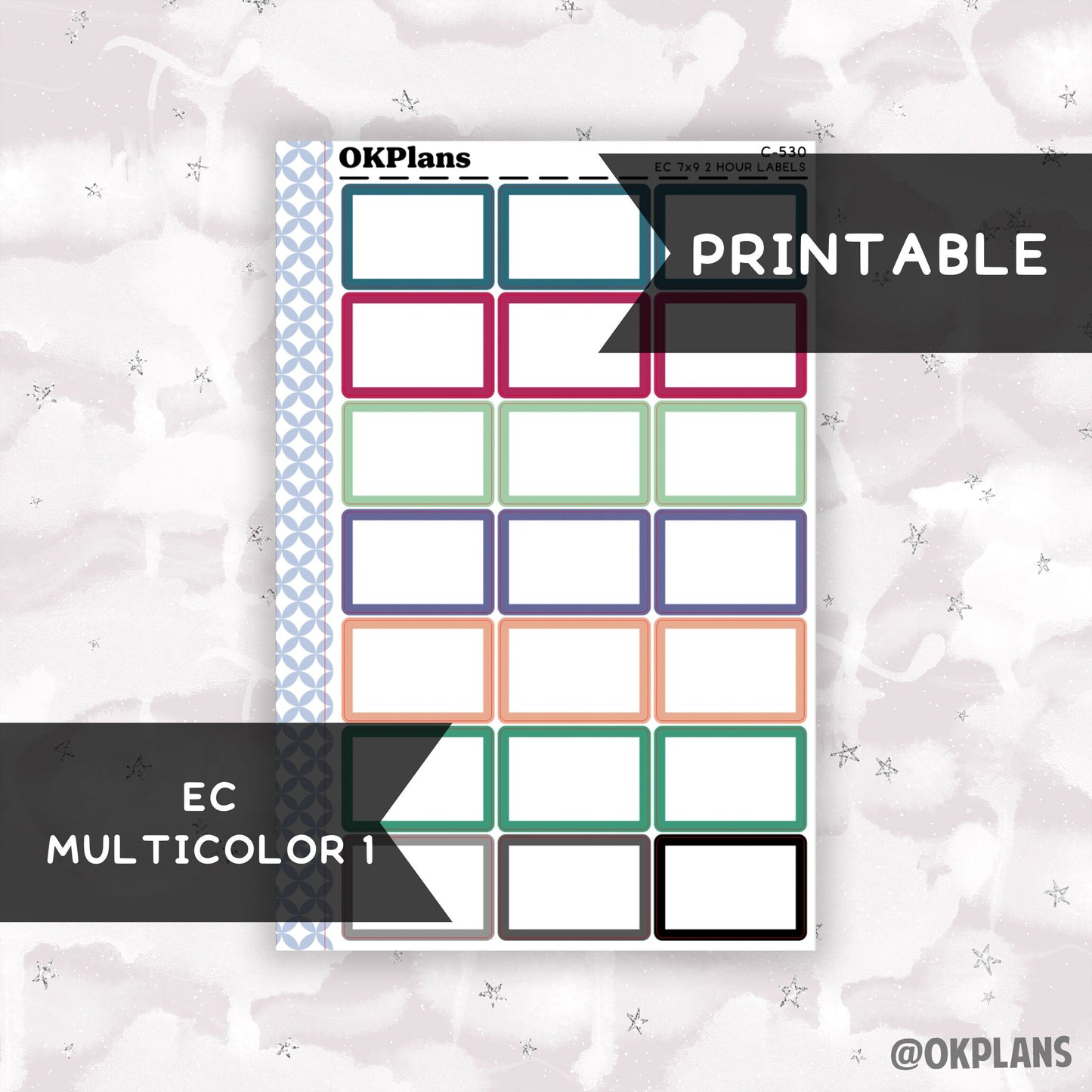 2 HR 7x9 EC Labels // EC Multicolor 1 // Printable // C-530 // Multicolor Functional