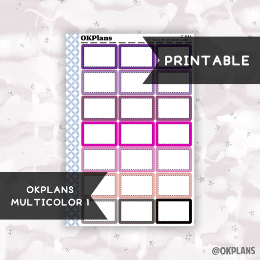 2 HR 7x9 EC Dash Labels // Multicolor 1 // Printable // C-536 // Multicolor Functional