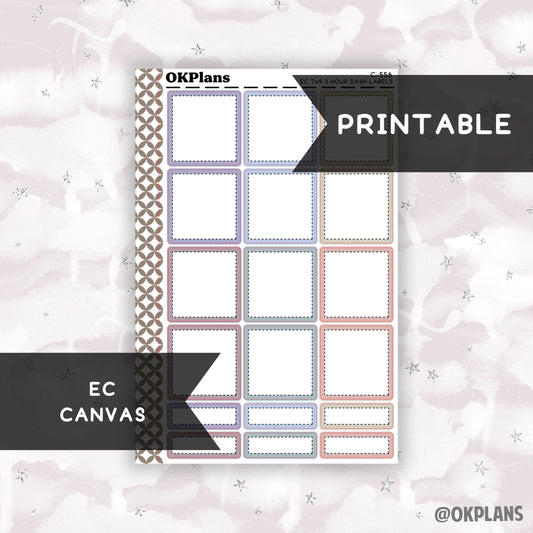 3 HR 7x9 EC Dash Labels // EC Canvas // Printable // C-556 // Multicolor Functional