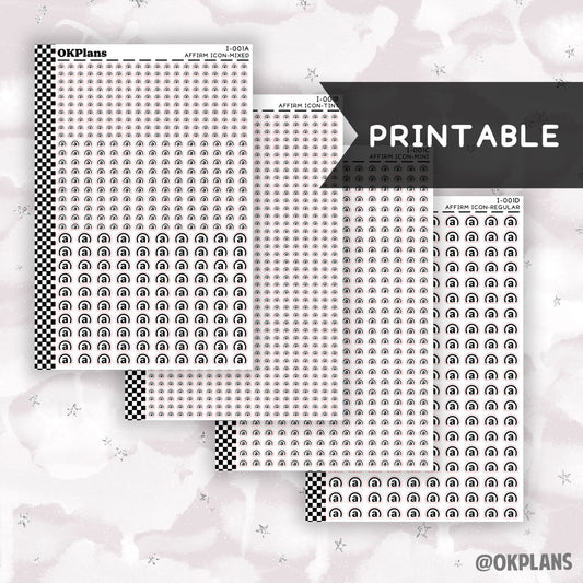 Affirm // Printable // I-001 // Icons