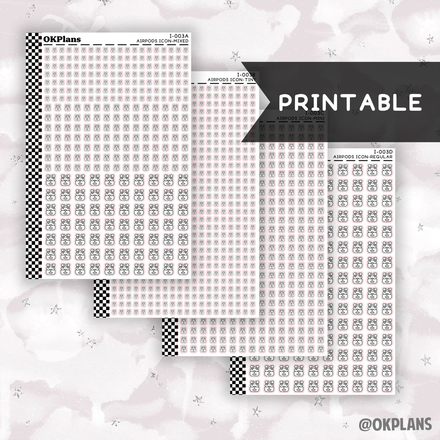AirPods // Printable // I-003 // Icons