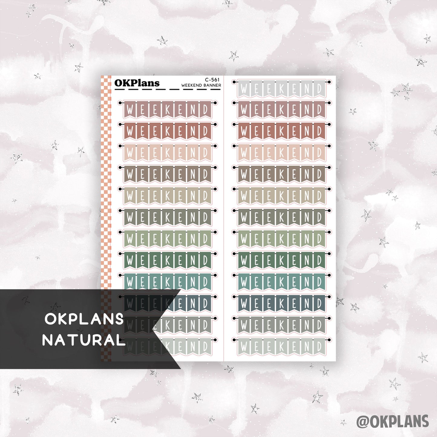 Weekend Banner // Natural // C-561 // Multicolor Functional