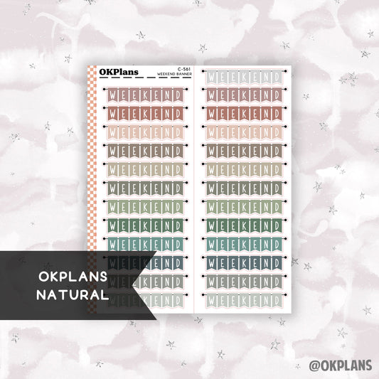 Weekend Banner // Natural // C-561 // Multicolor Functional