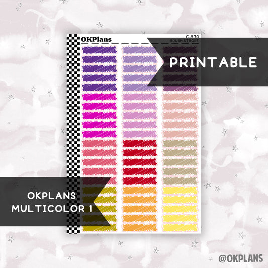 Brush Stroke // Multicolor 1 // Printable // C-570 // Multicolor Functional