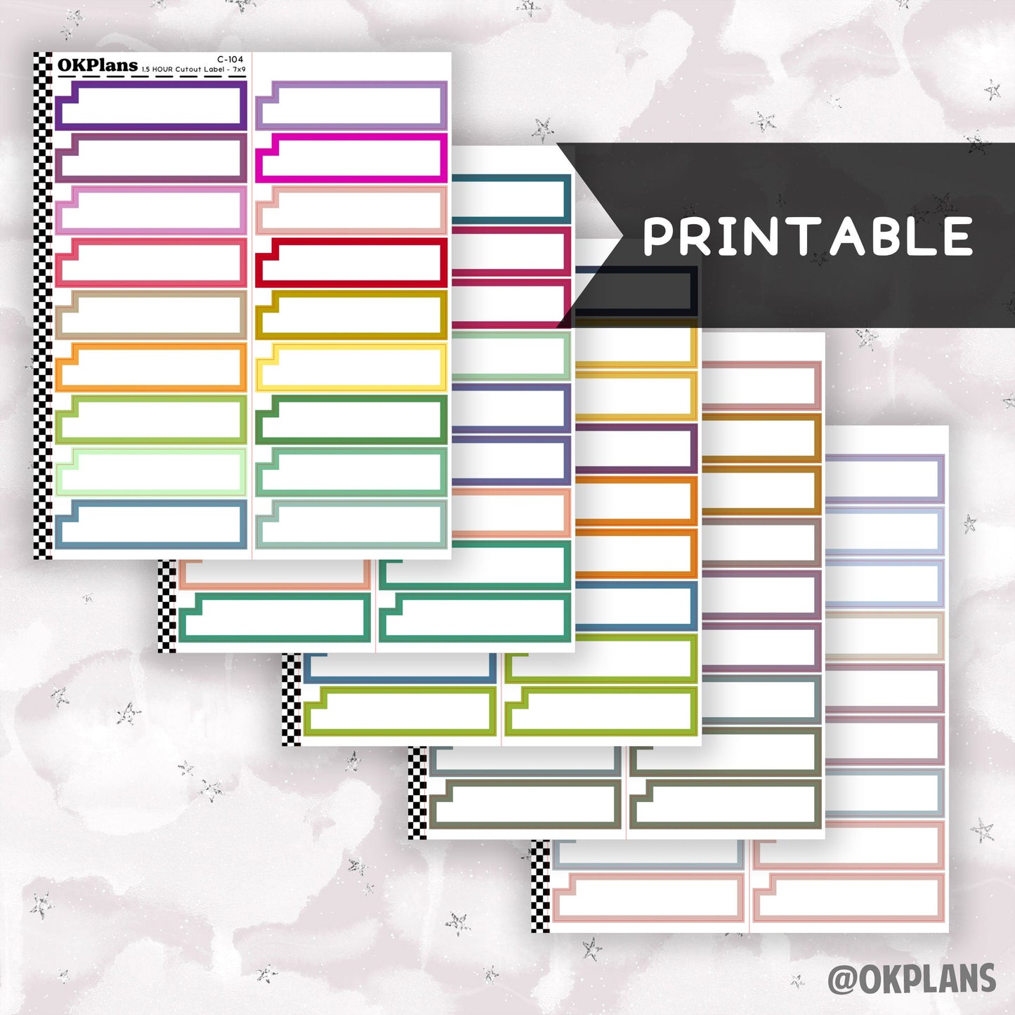 1.5 HR Cutout Label // Printable // EC 7x9 Daily Duo