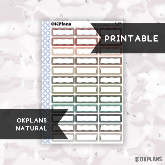 1 HR 7x9 EC Dash Labels // Natural // Printable // C-515 // Multicolor Functional