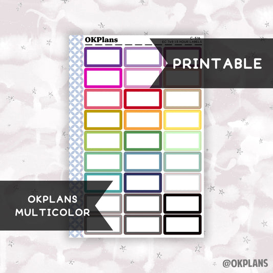 1.5 HR 7x9 EC Labels // Multicolor // Printable // C-516 // Multicolor Functional