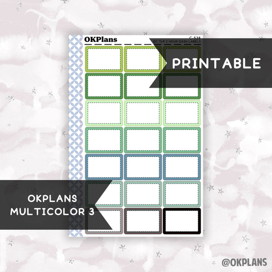 2 HR 7x9 EC Dash Labels // Multicolor 3 // Printable // C-538 // Multicolor Functional