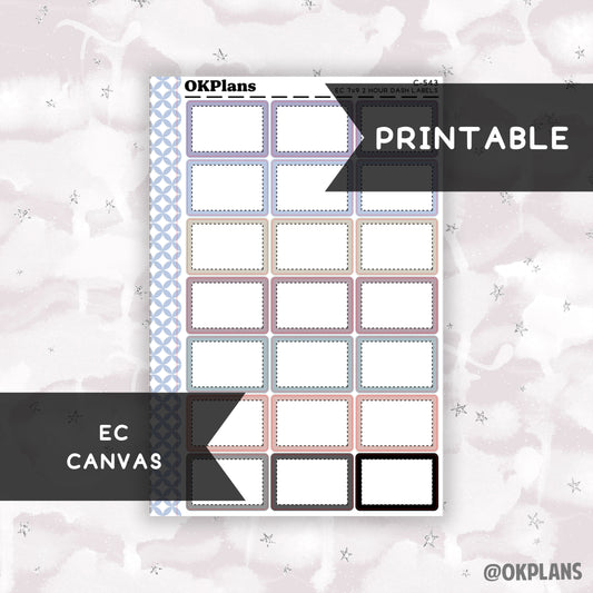 2 HR 7x9 EC Dash Labels // EC Canvas // Printable // C-543 // Multicolor Functional