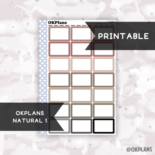 2 HR 7x9 EC Dash Labels // Natural 1 // Printable // C-544 // Multicolor Functional