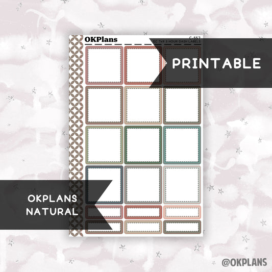 3 HR 7x9 EC Dash Labels // Natural // Printable // C-557 // Multicolor Functional