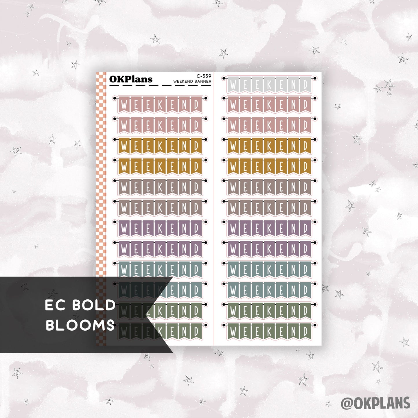 Weekend Banner // EC Bold Blooms // C-559 // Multicolor Functional