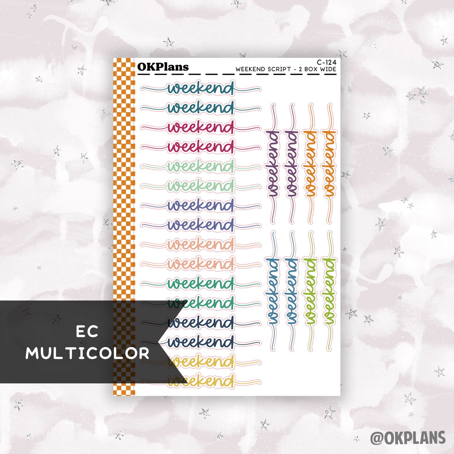 Weekend Script // EC Multicolor // C-124 // Multicolor Functional