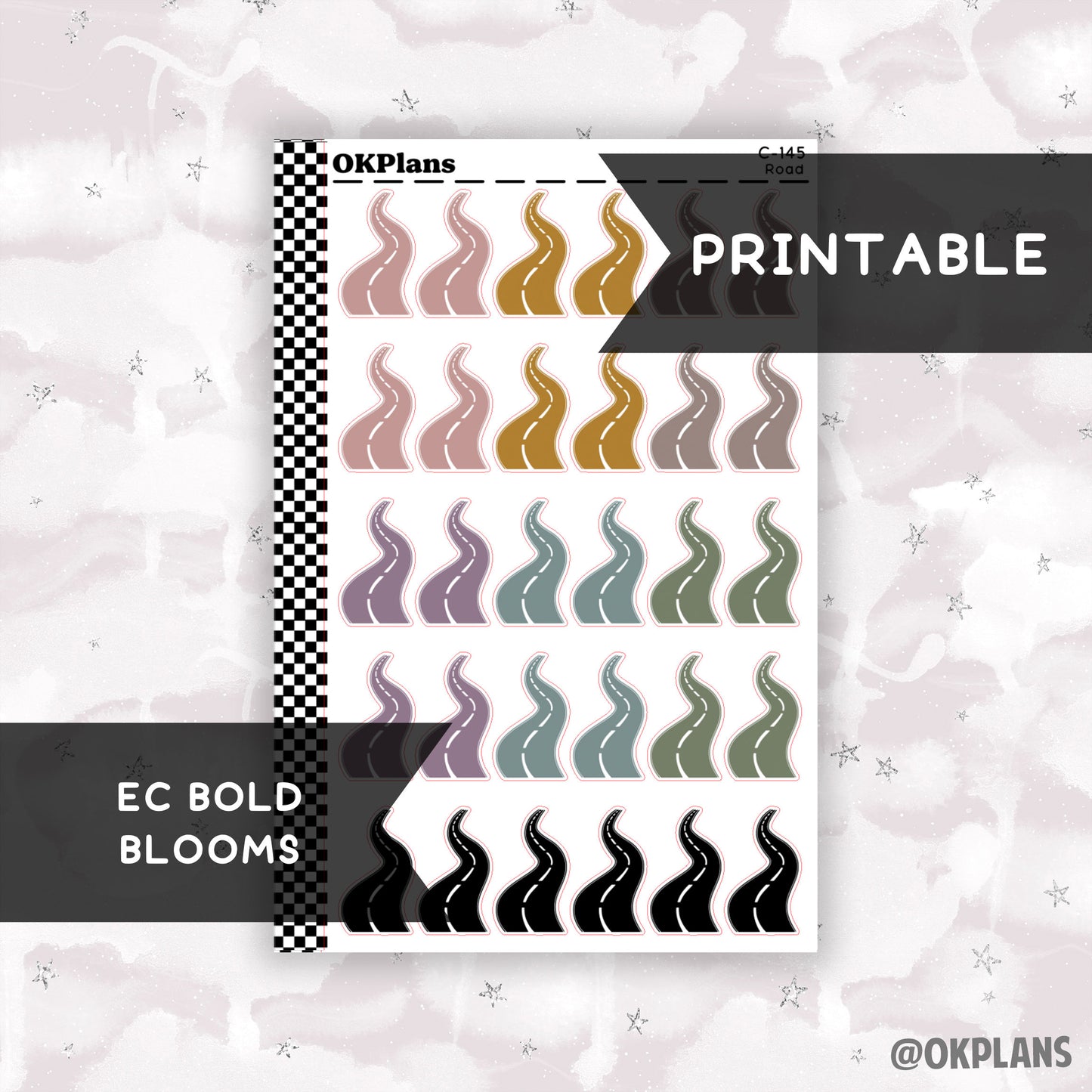 Road // EC Bold Blooms // Printable // C-145 // Multicolor Functional