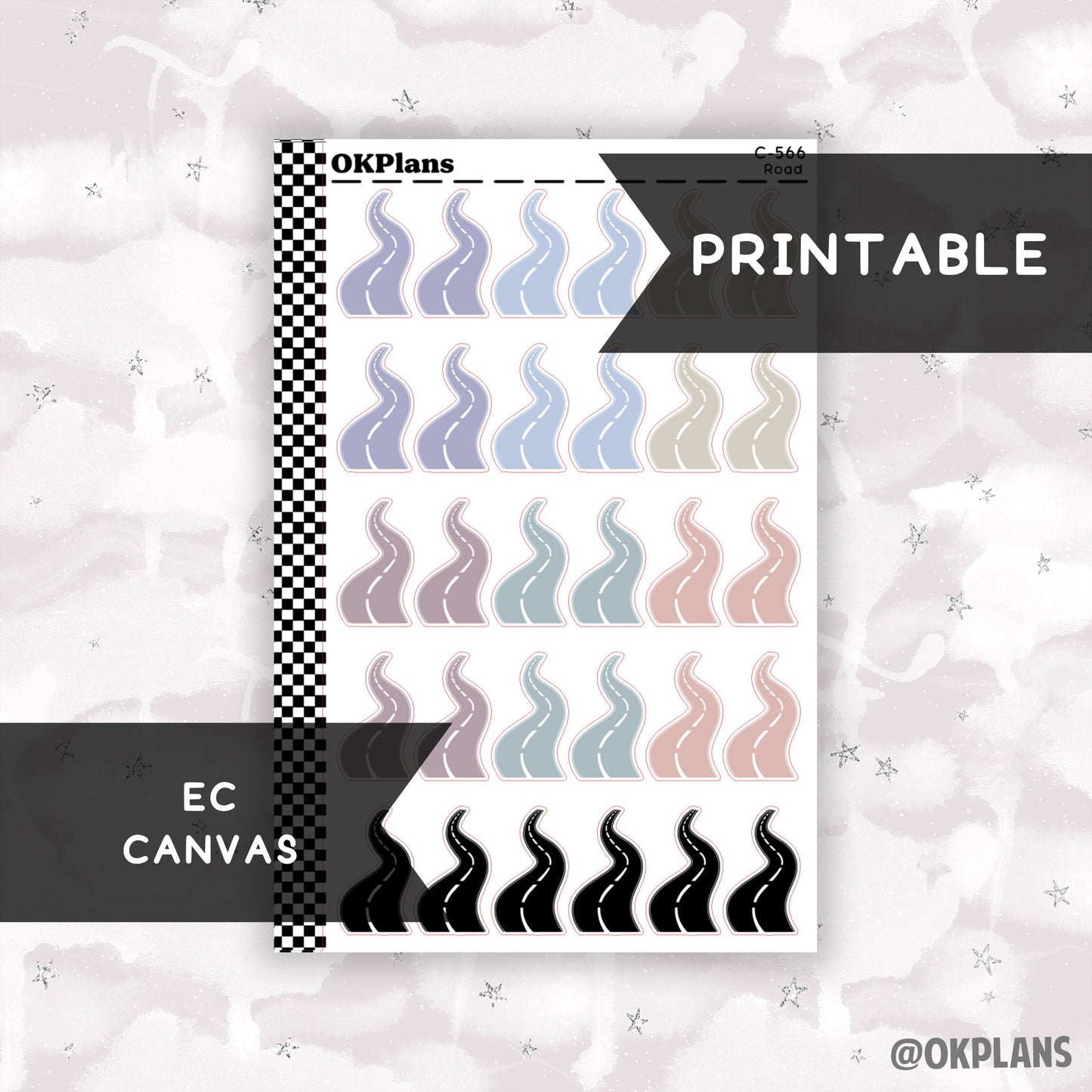 Road // EC Canvas // Printable // C-566 // Multicolor Functional